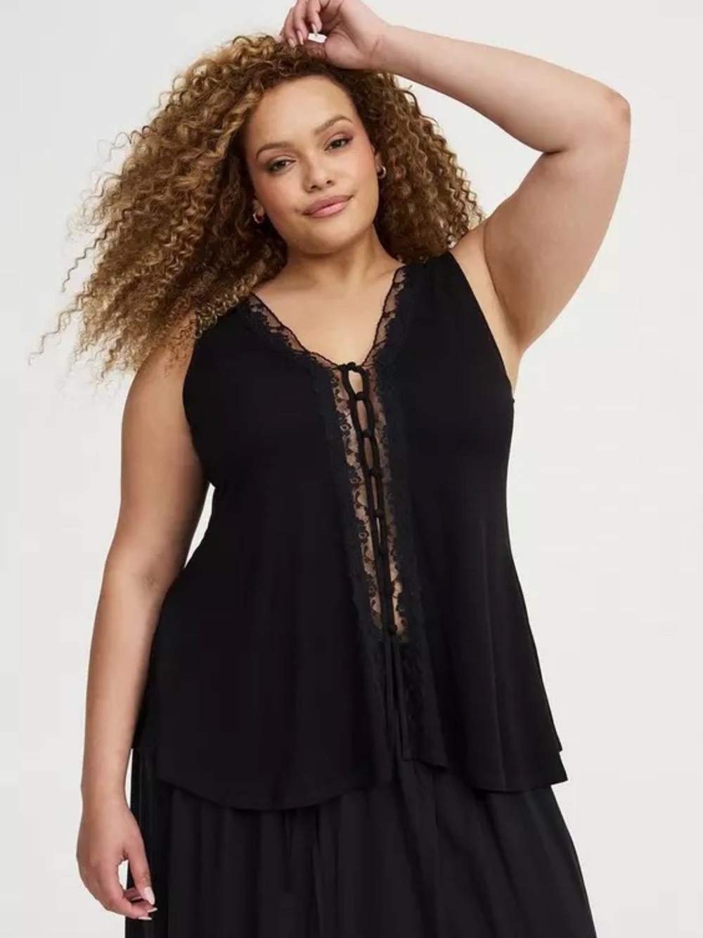 Torrid Supersoft Slub V-Neck Fit N Flare Top